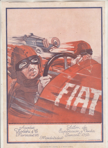 1924 Publicidad Vintage Automoviles Fiat Muy Raro Uruguay