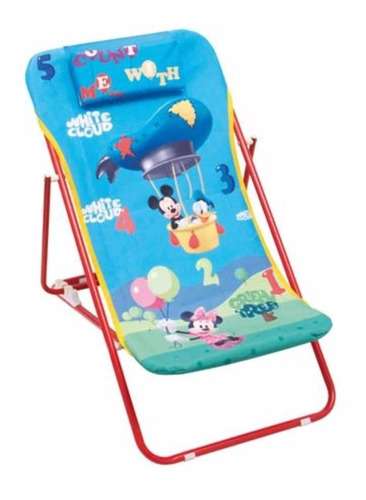 Cadeira Camping Infantil Espreguiçadeira Mickey Praia Disney