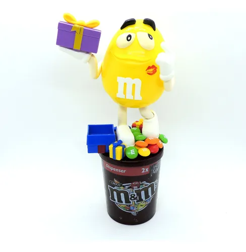 M&m Mym Dispenser Amarillo Regalos 25cm Funciona 6 Madtoyz (Usado)