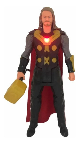 Muñeco Thor Articulable De 30cm Con Luz Sonido