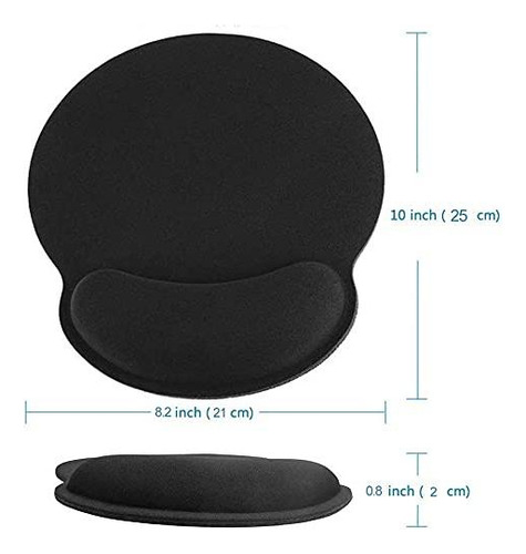 Mouse Pad Ergonomico Con Cojín Reposamuñecas Antideslizante