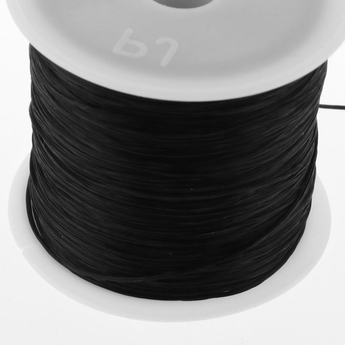 Elástico Cordón De Cadena 50m Accesorios Negro Negro Negro