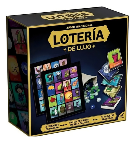 Juego De Mesa Loteria De Lujo Alta Calidad Juguetes Premium