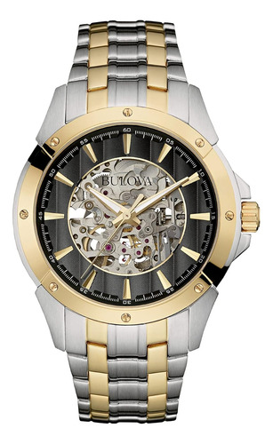 Reloj Bulova  98a146  Clásico  Automático De Acero Inoxidabl