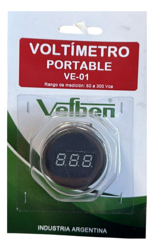 Voltimetro Enchufable Portatil Digital Vefben 60 A 300vca