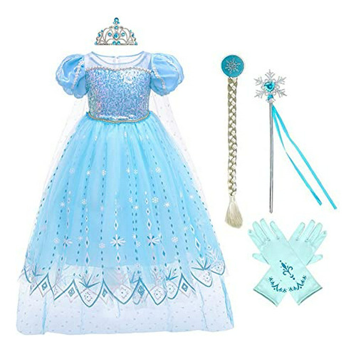 Disfraz Princesa Elsa Con Accesorios