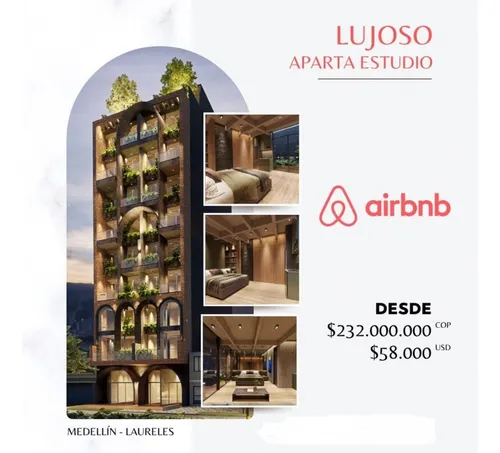 Venta Apartaestudio En Medellín Laureles - Airbnb Rentas Cortas