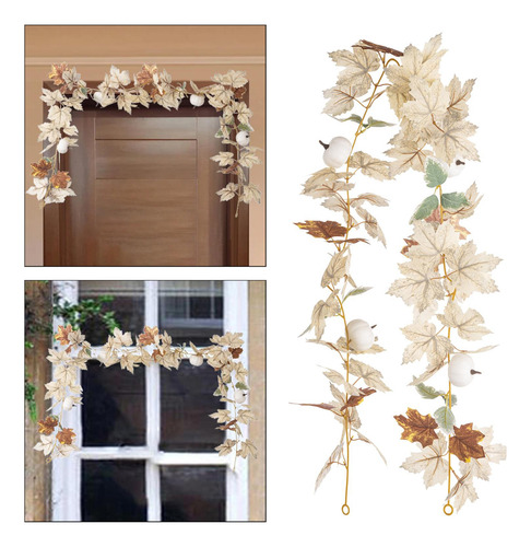 Guirnalda De Hojas De Arce Otoñales Para Decoración De