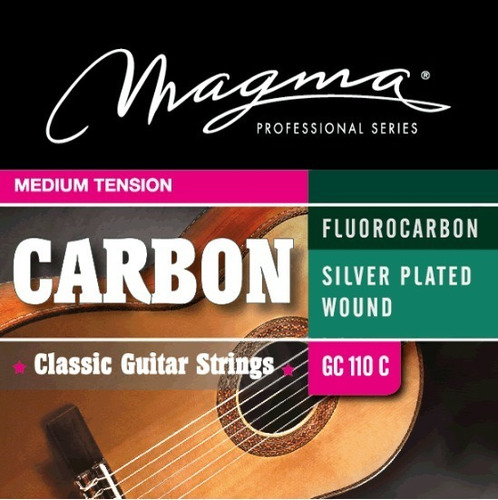 Encordado Guitarra Clásica Carbon Magma Gc110c Tensión Media