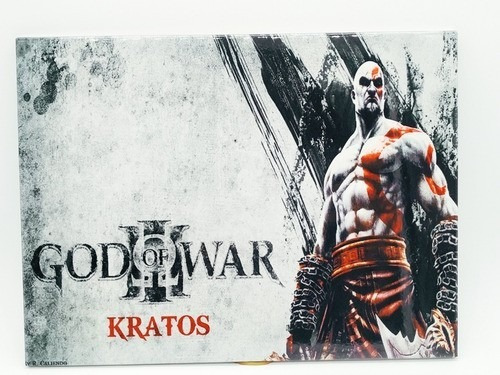 Placa Metal God Of War Kratos 27x20cm Ask The Axe Game