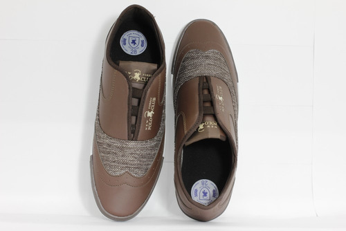 Imagen 4 de 4 de Tenis Zapato Casual Confort Para Hombre Polo Club Café