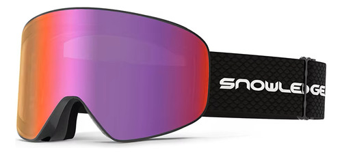 Antiparras Ski Snowboard Snowledge Uv400 Nieve Polarizadas Negro Violeta Oscuro