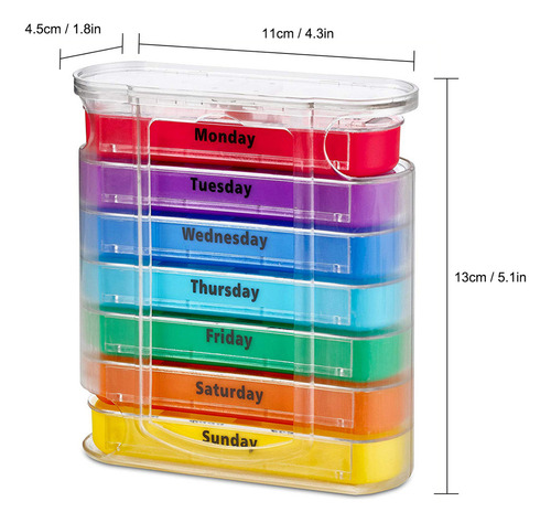 Pastillero Organizador Portátil De 28 Rejillas For Viajes
