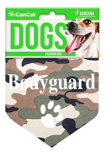Bandana Militar P/ Perro Dogs Cancat Acessorio Mascotas Color Body Guard