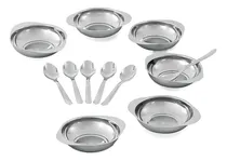 Comprar Jogo De Sobremesa Conjunto 12 Peças Inox Tigelas E Colheres