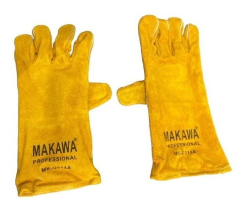 Guantes Cuero  Amarillo Largo Soldador 16 PuLG