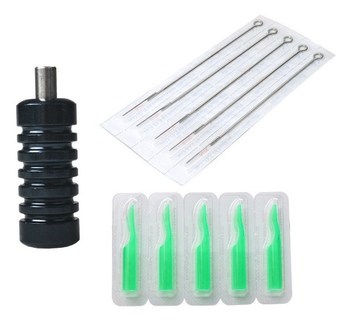 Imagen 7 de 8 de Tattoo Kit Para Tatuar 2 Maquinas 1 Fuente Tintas Etc