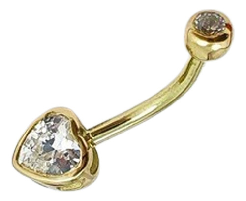 Piercing Oro Amarillo 18kts  Ombligo Piedras Joyas Dama A3