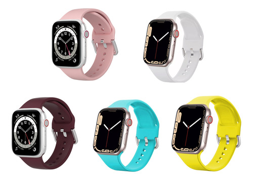 Pack De 3 Malla Silicona Compatible Apple Watch 