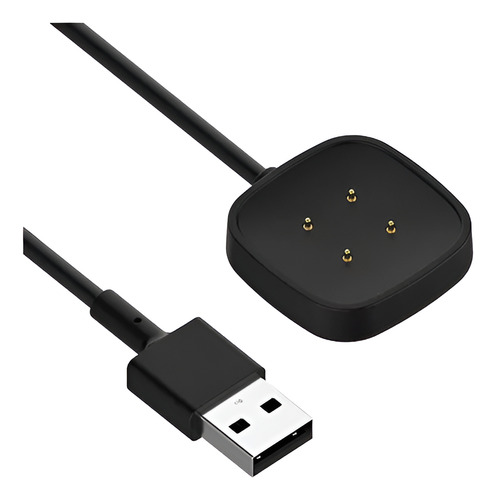 Cable Usb Cargador Para Fitbit Versa 3 4 / Sense 1 2 Color Negro
