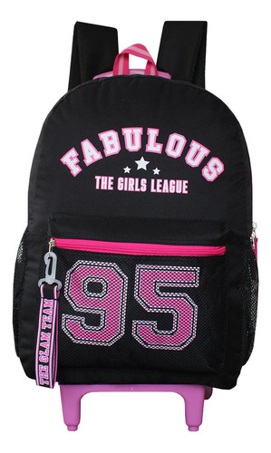 Mochila Escolar Rodinhas Fabulous Girls Feminina Clio Style