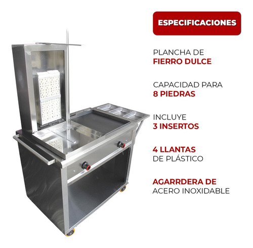 Mueble Para Tacos Al Pastor Horno Pastorero Con Plancha