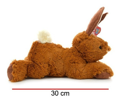 Imagen 3 de 5 de Peluche Conejo Echado 28cm Original Phi Phi Toys