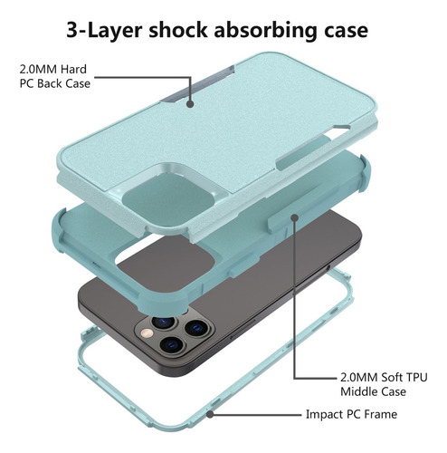 Capa À Prova De Choque Commuter Para iPhone 13 Pro Max