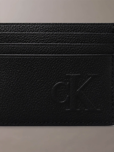Tarjetero De Piel Negro Calvin Klein Para Hombre