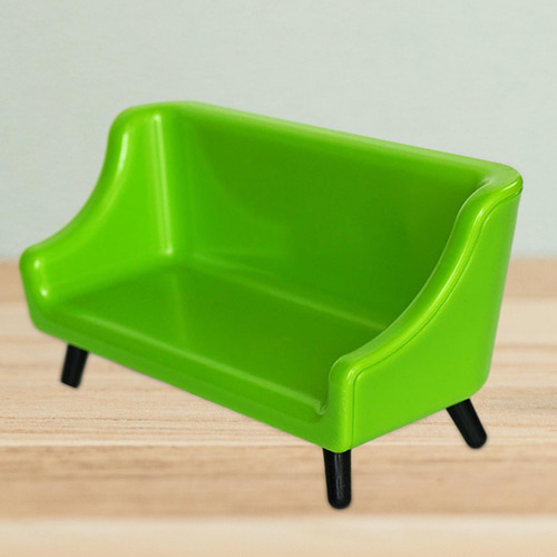 Mini Sofá Para Casa De Muñecas En Miniatura, Largo