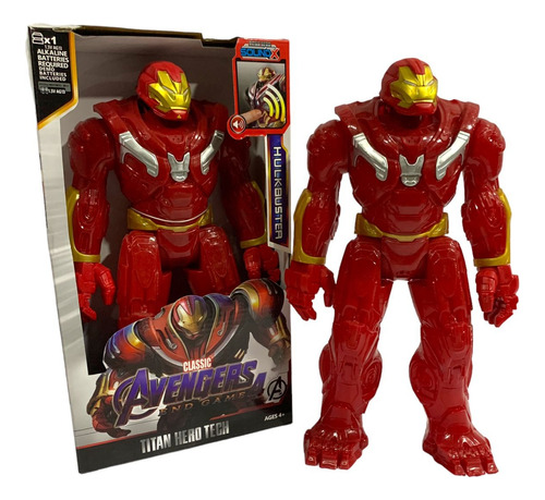 Muñeco Figura Hulkbuster Articulado 30cm Con Luz Y Sonido !!