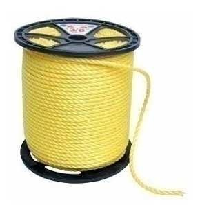 Mecate Amarillo De Polipropileno De 3 Hebra 1/4''10kg Isonic