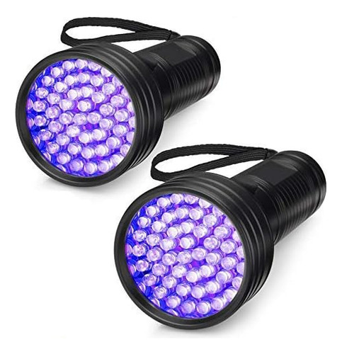 Paquete De 2 Linternas Uv Luz Negra, 51 Led 390-395 Nm ...