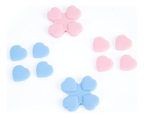 Pack De Tapas De Silicona Para Joystick Joy-con - Rosa Y Azu