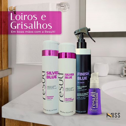 Kit Result Shampoo+restaurador+leave-in+anti-frizz P/loiros
