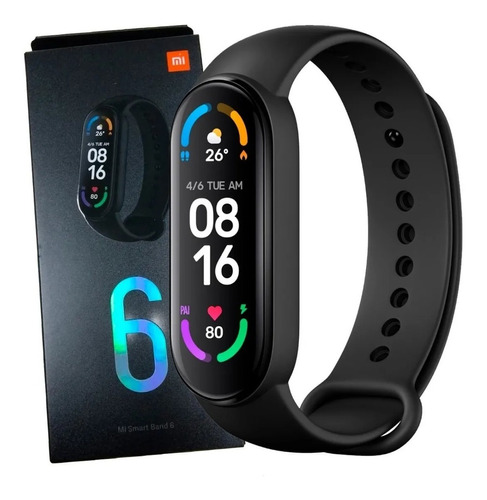 Imagen 1 de 10 de Xiaomi Mi Band 6 Smartwatch Reloj Mide Oxigeno Español 2021