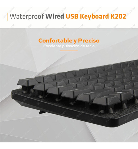 Imagen 5 de 10 de Teclado Estandar Usb Impermeable Meetion Mt-k202 Premium