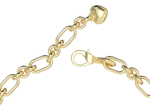 Pulera Guess Crazy In Lover Mujer Acero Inoxidable Color Dorado Diámetro 9 Cm Largo 18 Cm