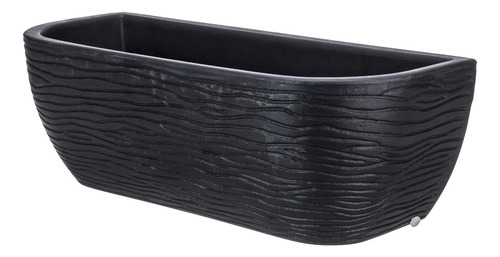 Maceta Floridis Pared Plástico 46 × 17cm Recoleccion Agua Simil Piedra Color Negro