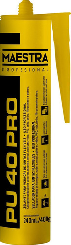 Imagem 1 de 1 de Pu 40 Pro 240ml/400g Preto - Juntas Flexíveis - Maestra