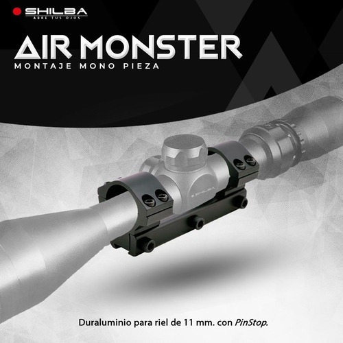 Imagen 5 de 9 de Mira Shilba Air Monster 3-9x40 Mil Dot Nitro Pistón Anilla