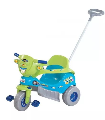 Triciclo Motoca Velotrol Infantil Velocípede Com Empurrador Tico