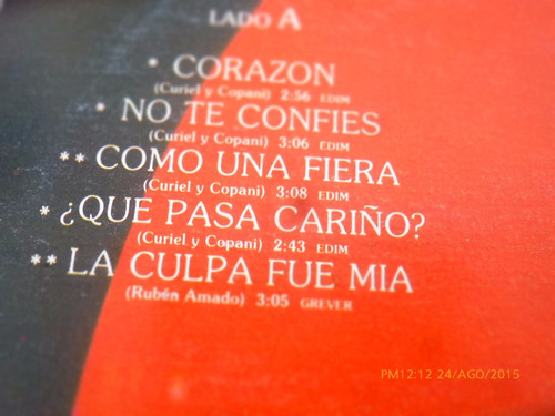 Vinilo Lp De Anamia --yo Te Amo (u1209
