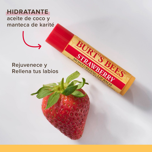 Bálsamo Labial Burts Bees Frutilla Lipbalm X1