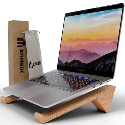 Soporte Elevador De Madera Para Computadora Portatil, Compat