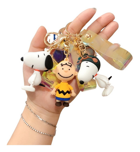 Paquete Llaveros De Figuras De Charlie Brown Snoopy Kawaii