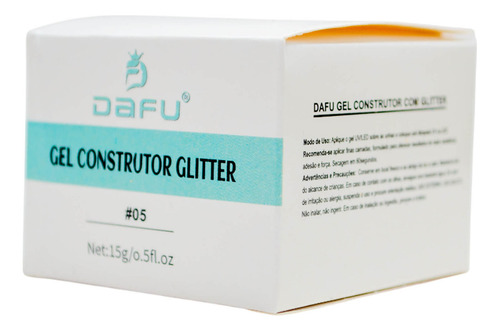 Gel Construtor Secagem Uv/led Para Unhas Em Gel 15g Dafu Cor 05 Glitter
