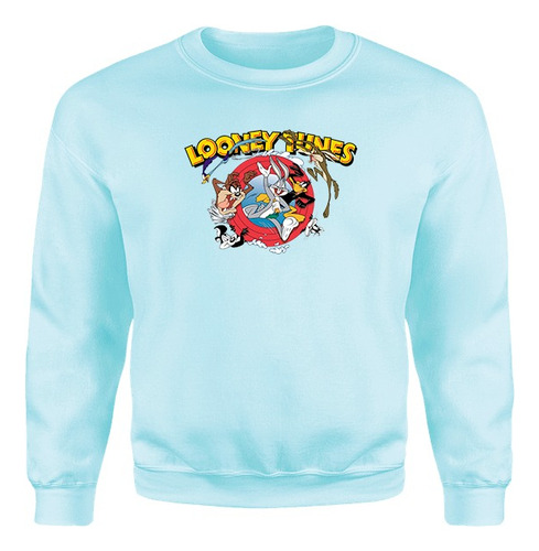 Moletom Looney Tunes Suéter Gola Careca Adulto E Infantil