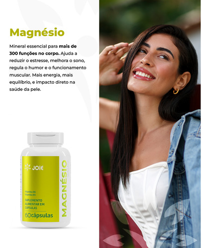 Kit Magnésio Quelato + Vitaminas B5 E B6 + Colágeno Verisol Sem Sabor