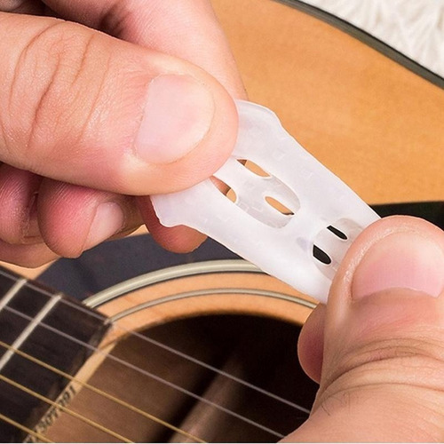 Imagen 3 de 5 de Protectores De Dedos De Silicona Para Guitarra Y Bajo